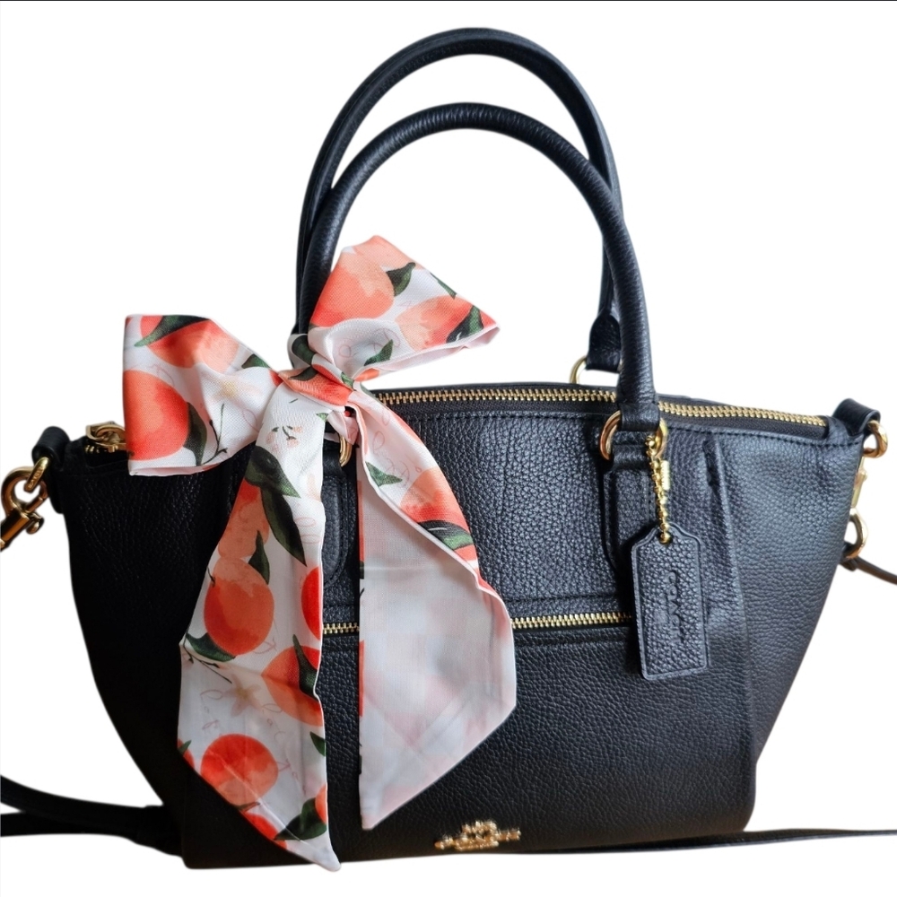 2× Bag Twilly Purse Skinny Scarf Peaches/Oranges